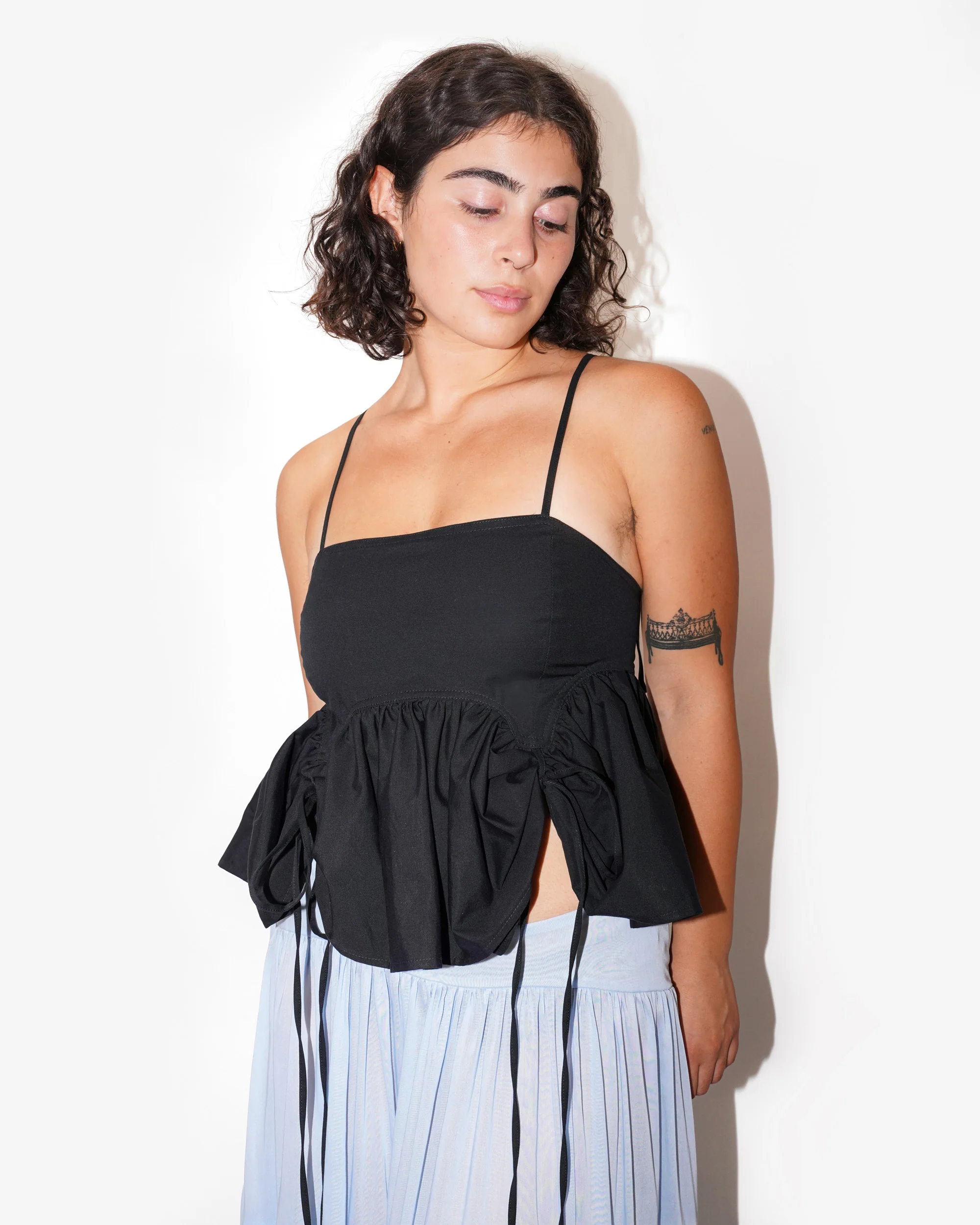 BUTTERFLY BLOUSE IN CHARCOAL - Image 2