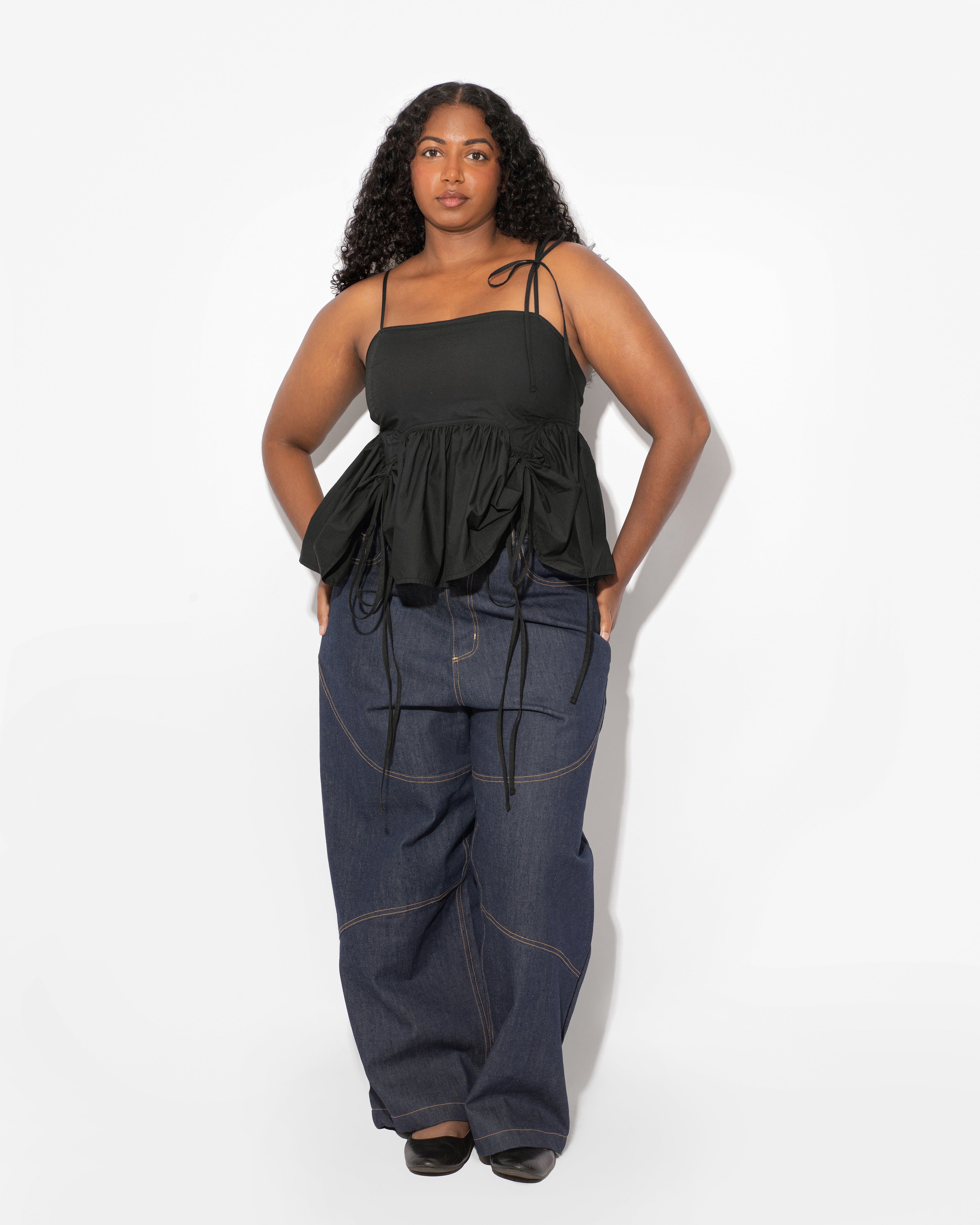 BUTTERFLY BLOUSE IN CHARCOAL - Image 4