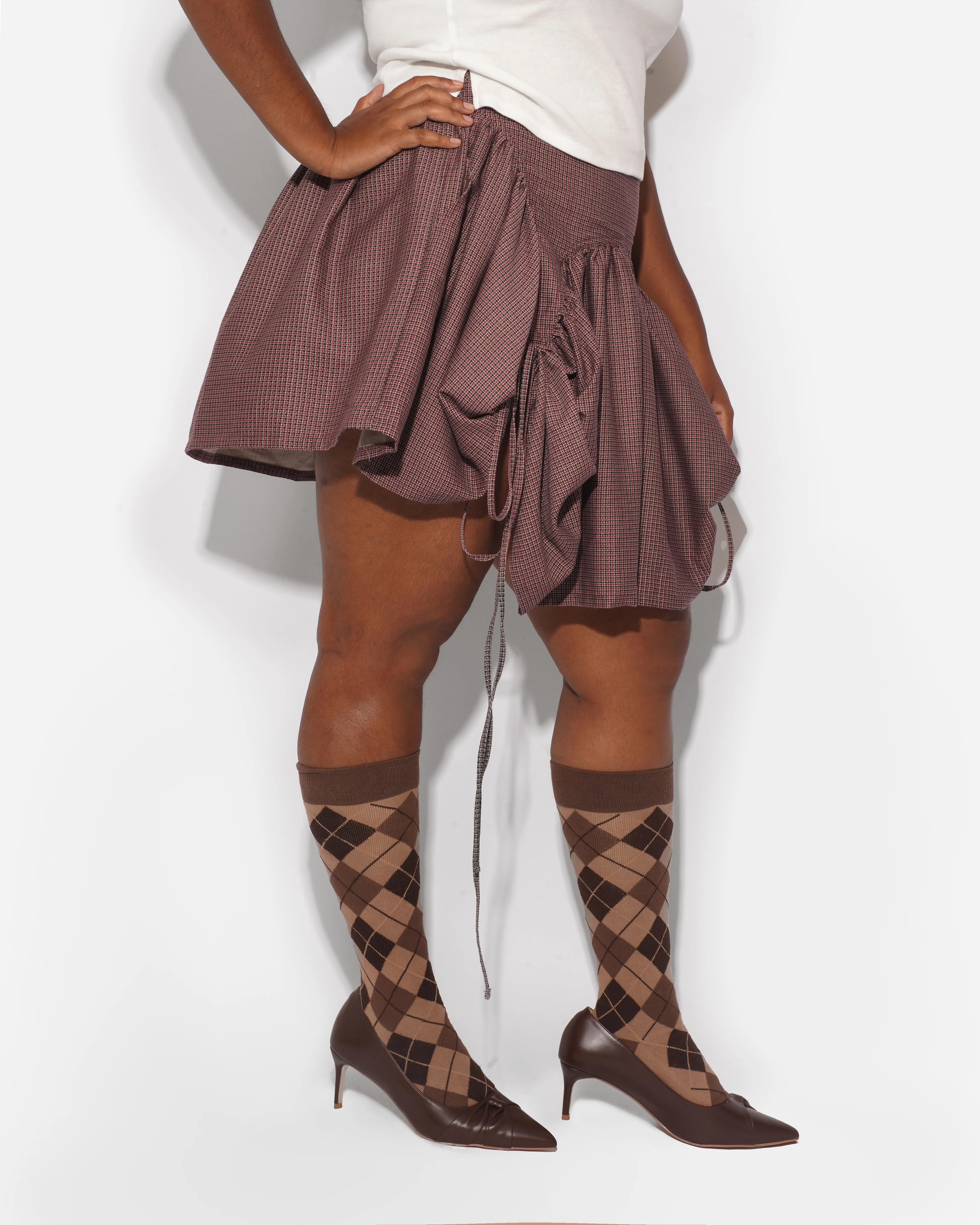 BUTTERFLY SKIRT IN HOUNDSTOOTH - Image 5