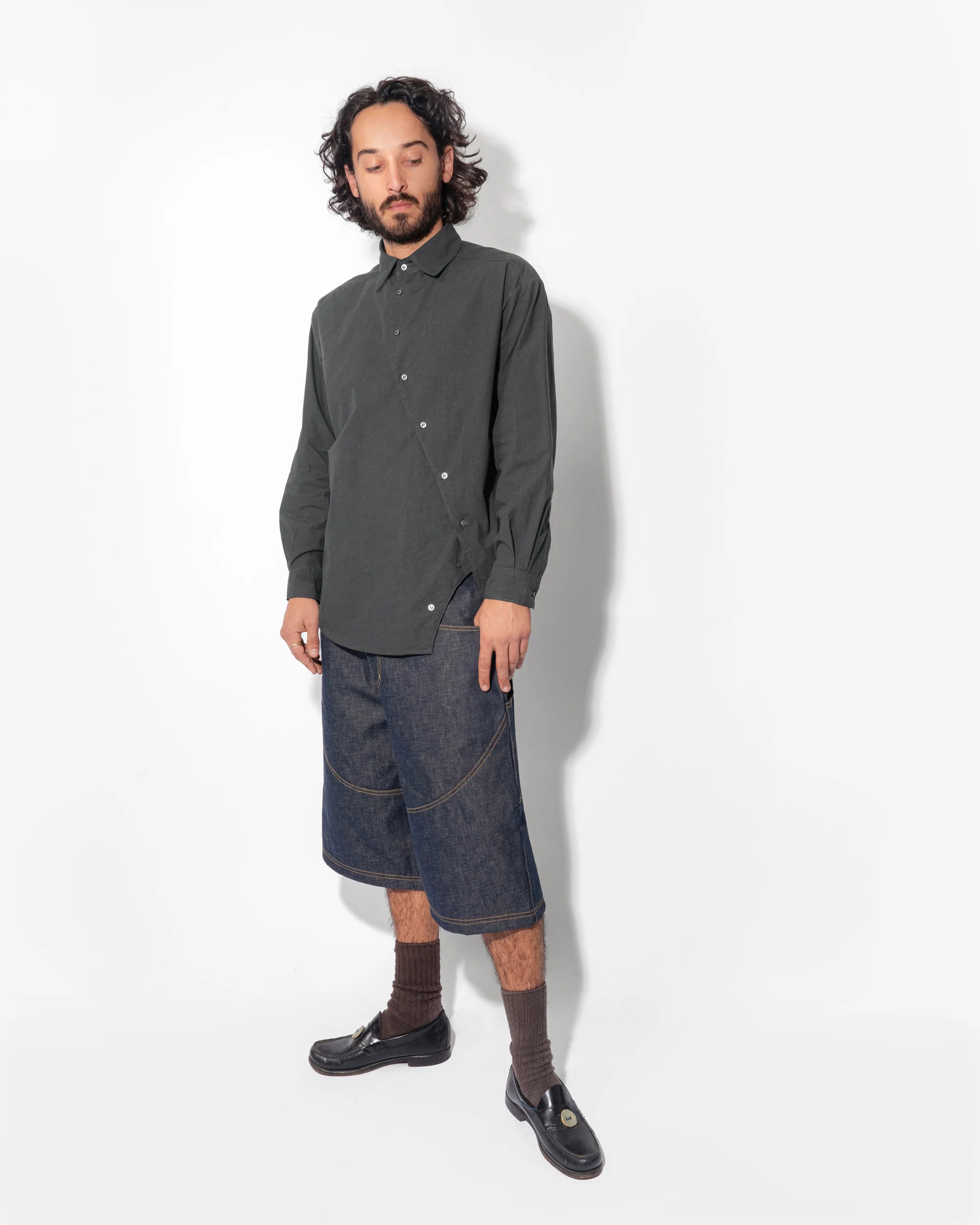 COSMO BUTTON UP IN CHARCOAL - Image 4