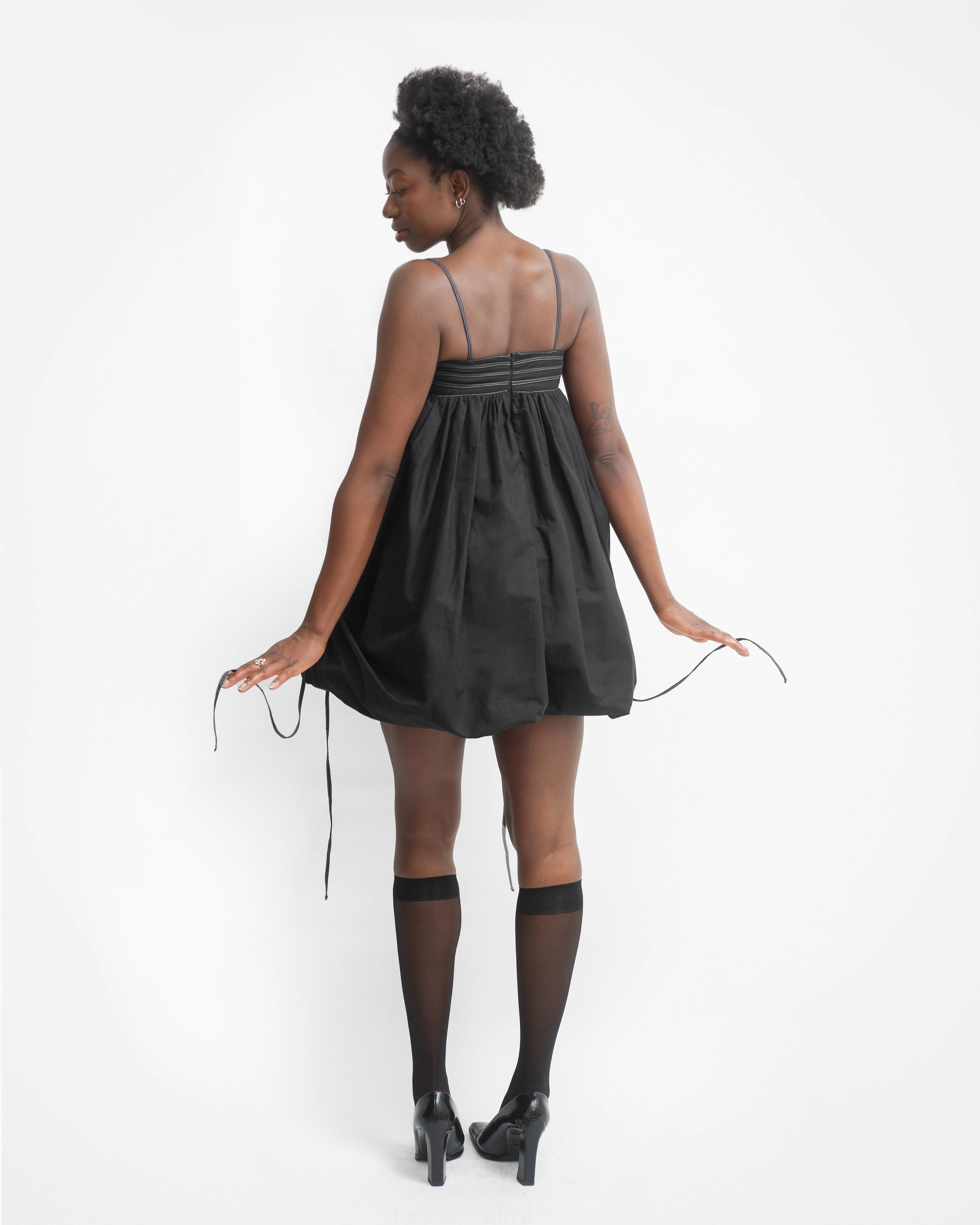 IVY DRESS IN CHARCOAL - Image 4