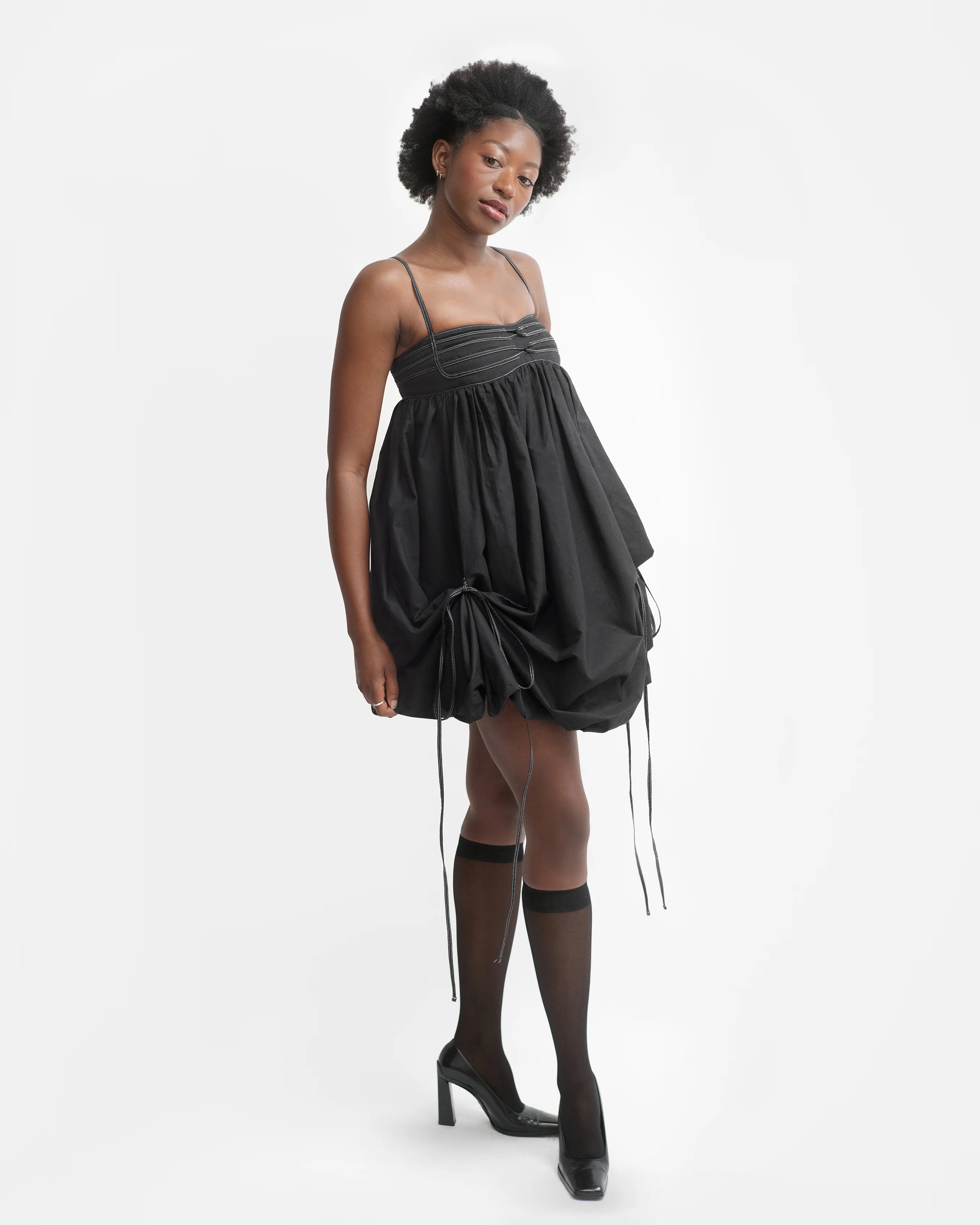 IVY DRESS IN CHARCOAL - Image 5