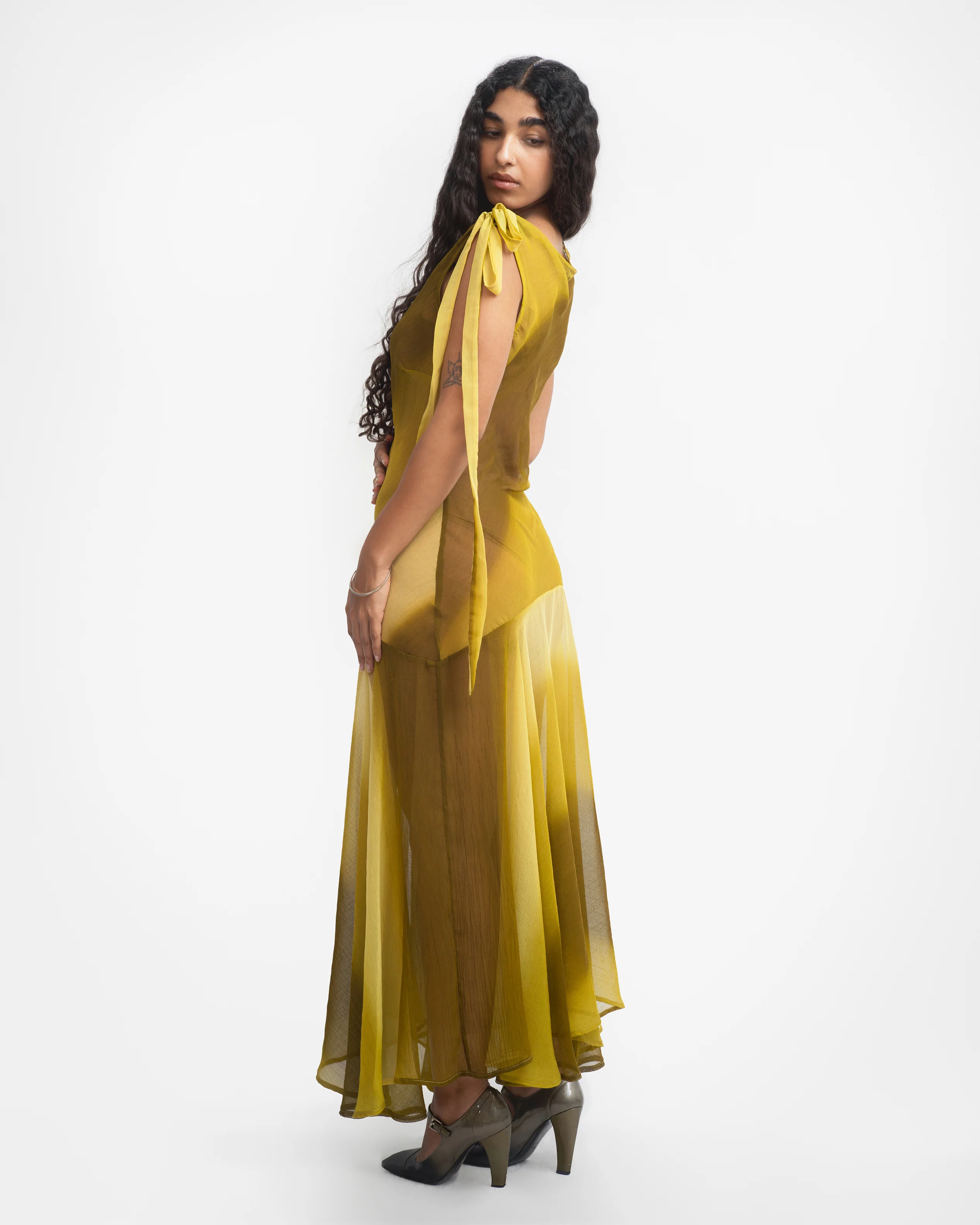 MAYA DRESS IN MOSS - Image 4