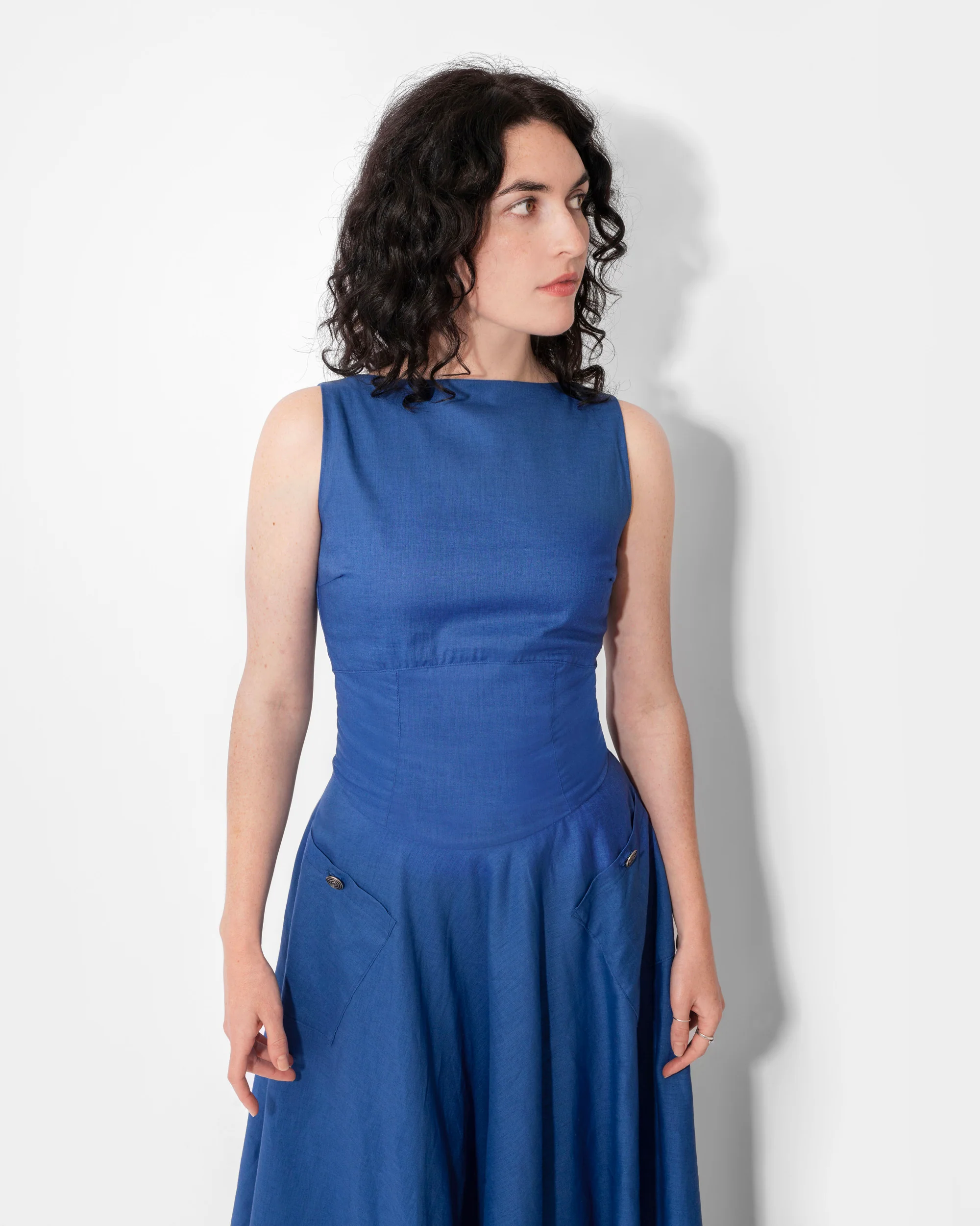 MEADOW DRESS IN LAPIS - Image 3