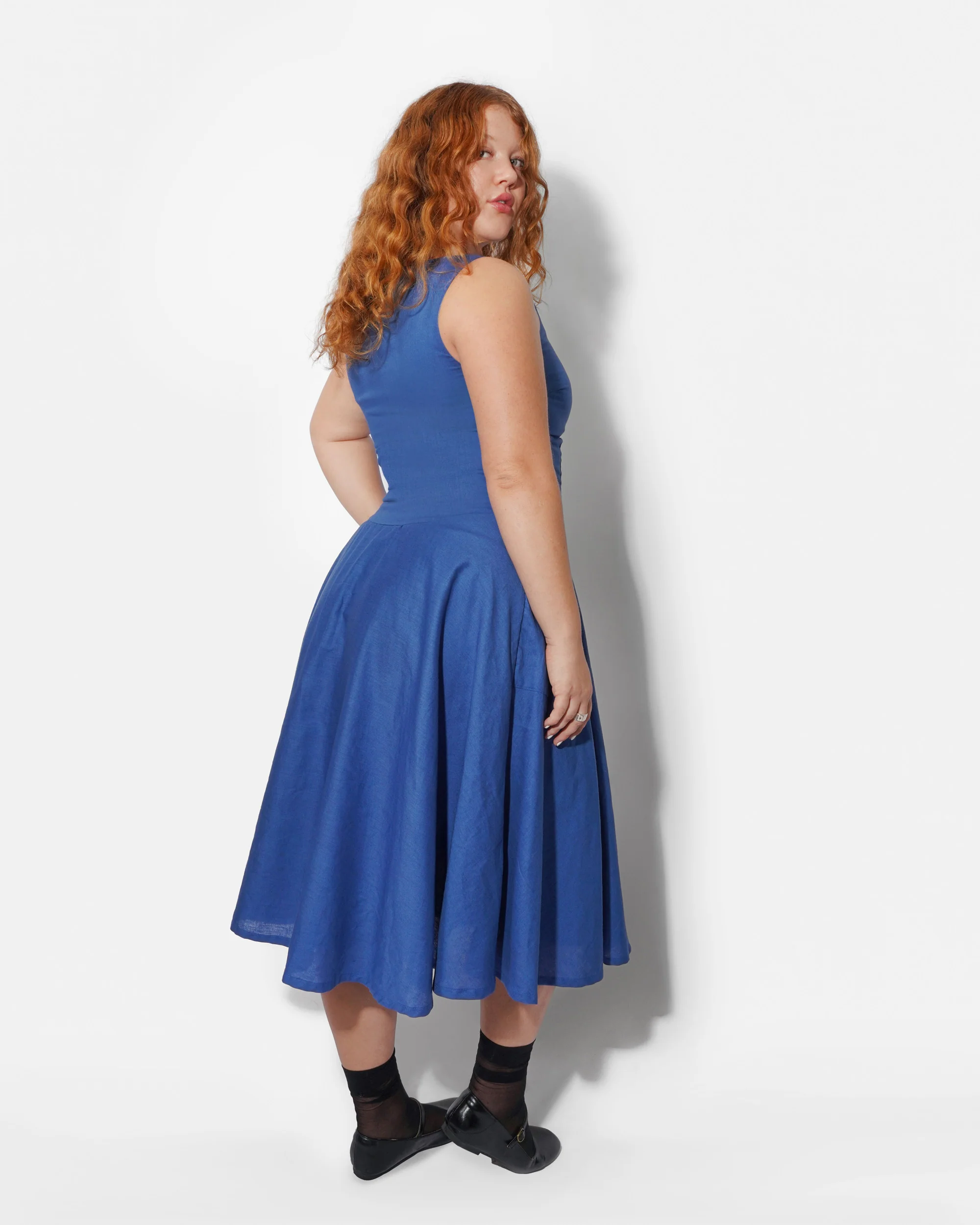 MEADOW DRESS IN LAPIS - Image 5
