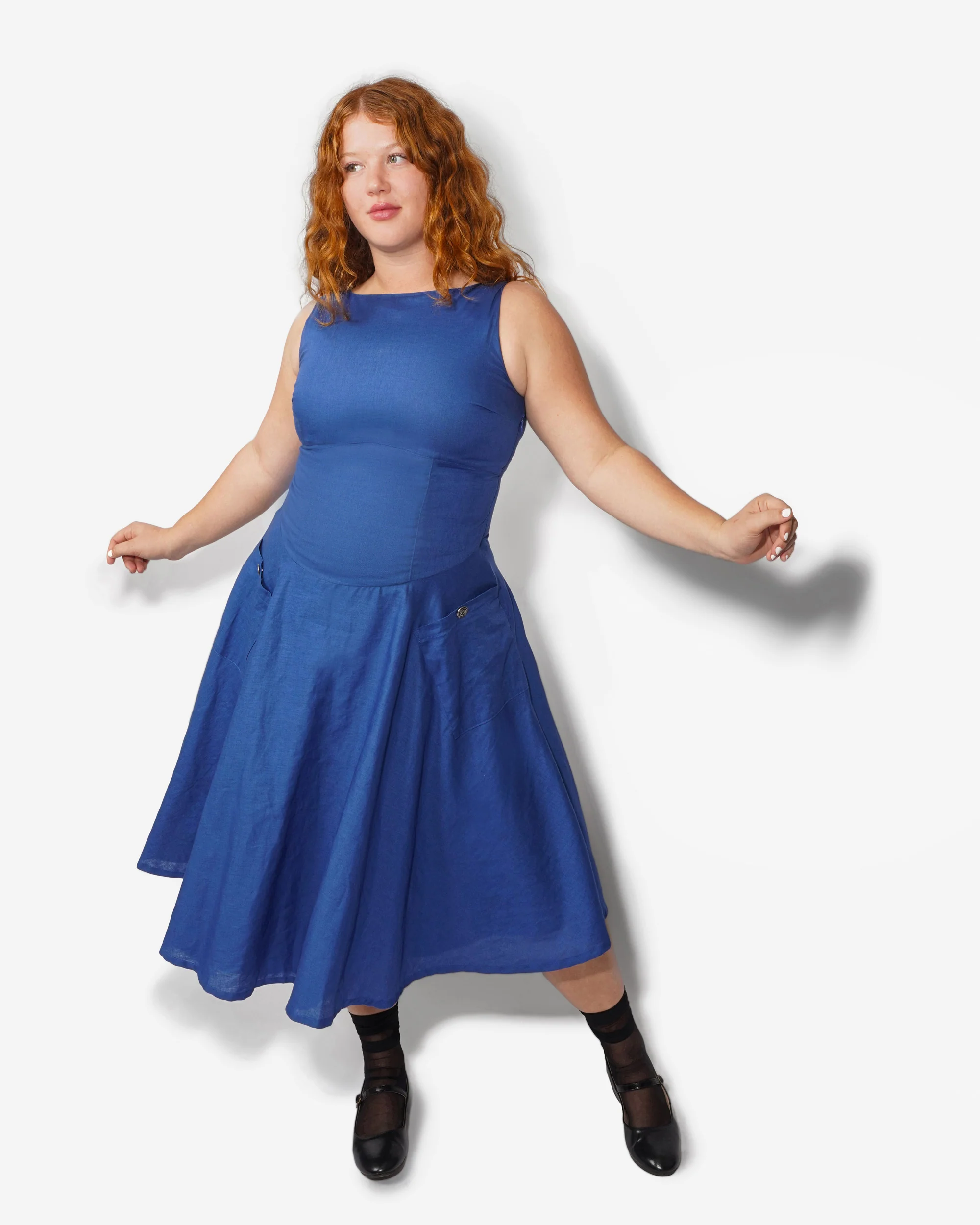 MEADOW DRESS IN LAPIS - Image 7