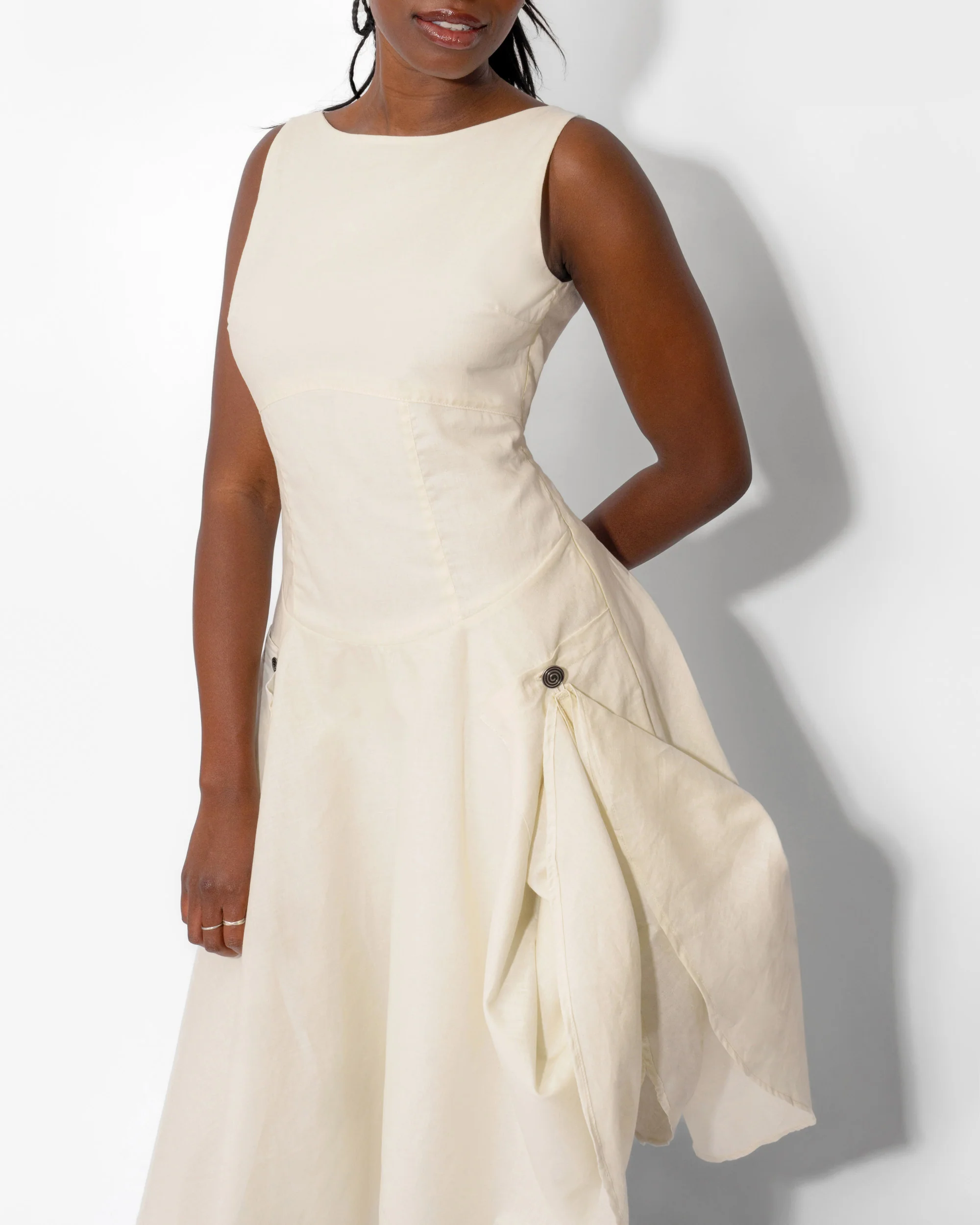 MEADOW DRESS IN IVORY - Image 3