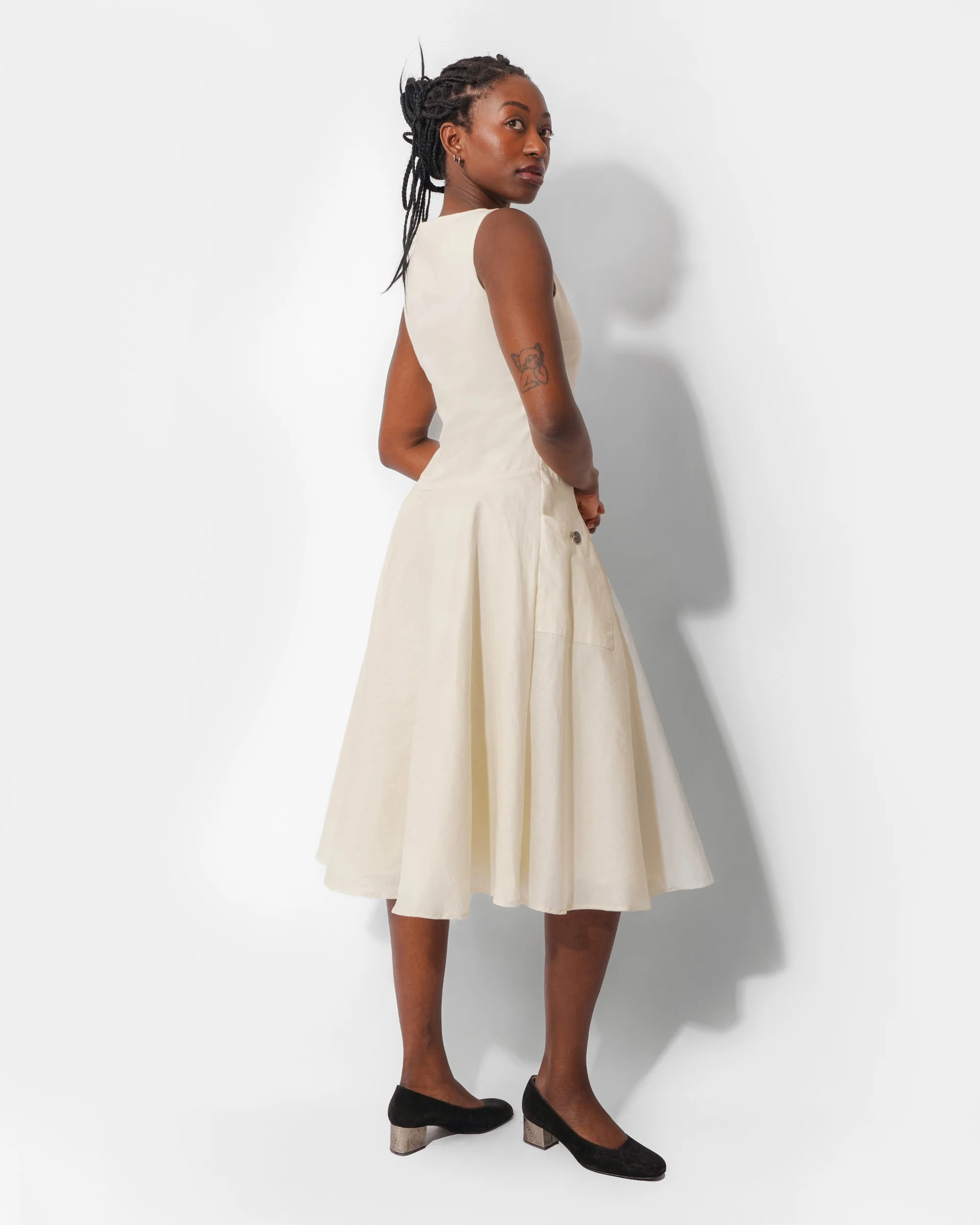 MEADOW DRESS IN IVORY - Image 4