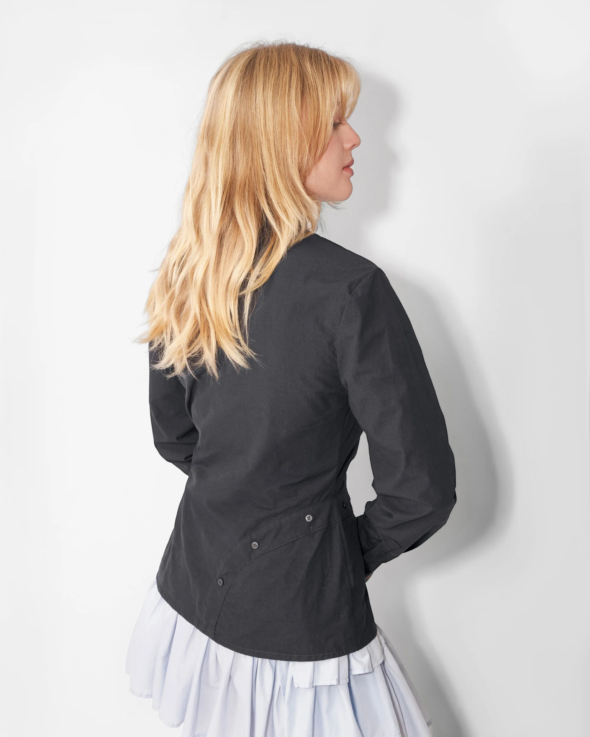 MEANDER BUTTON UP IN CHARCOAL - Image 3