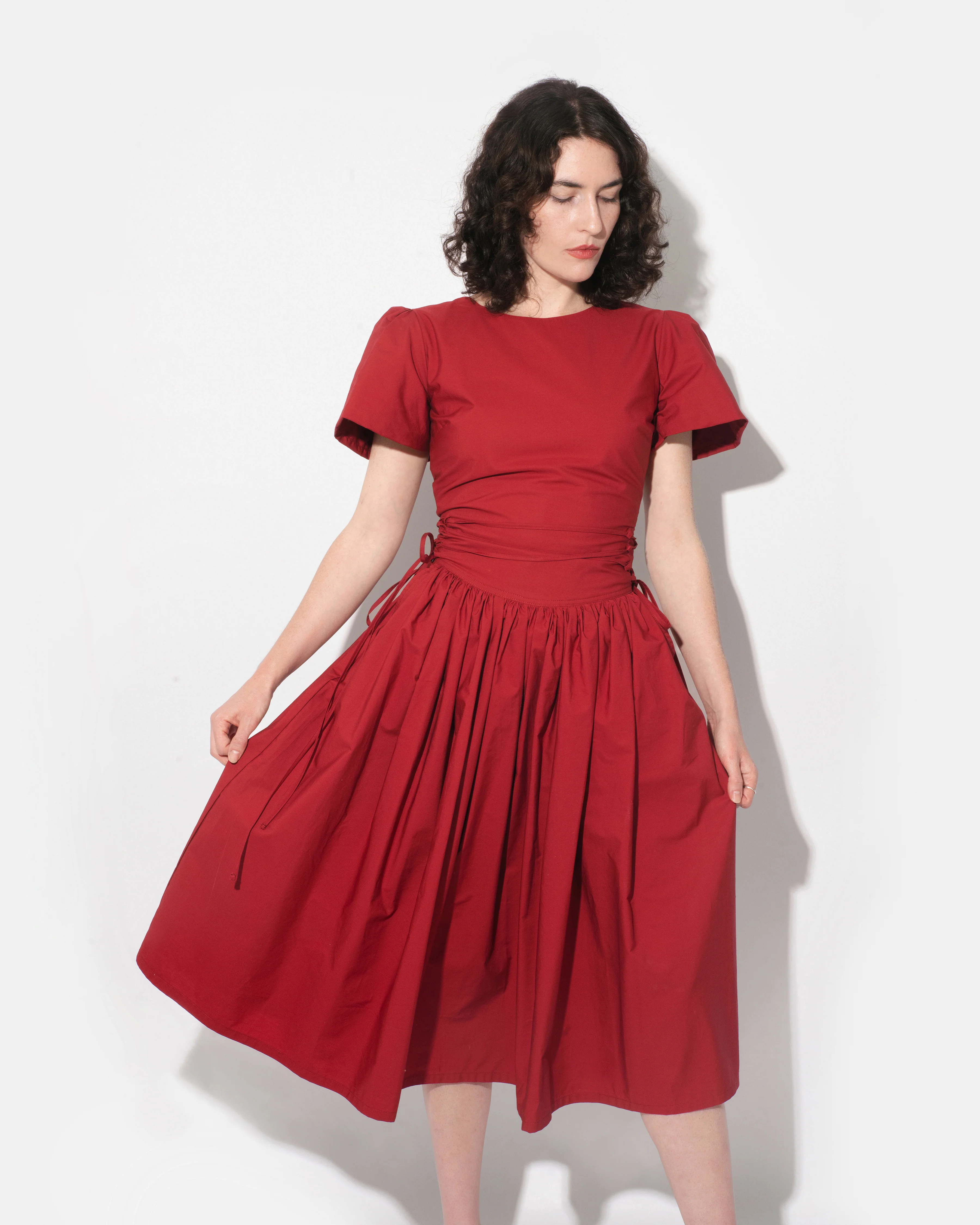 MONDAY DRESS IN GARNET - Image 4