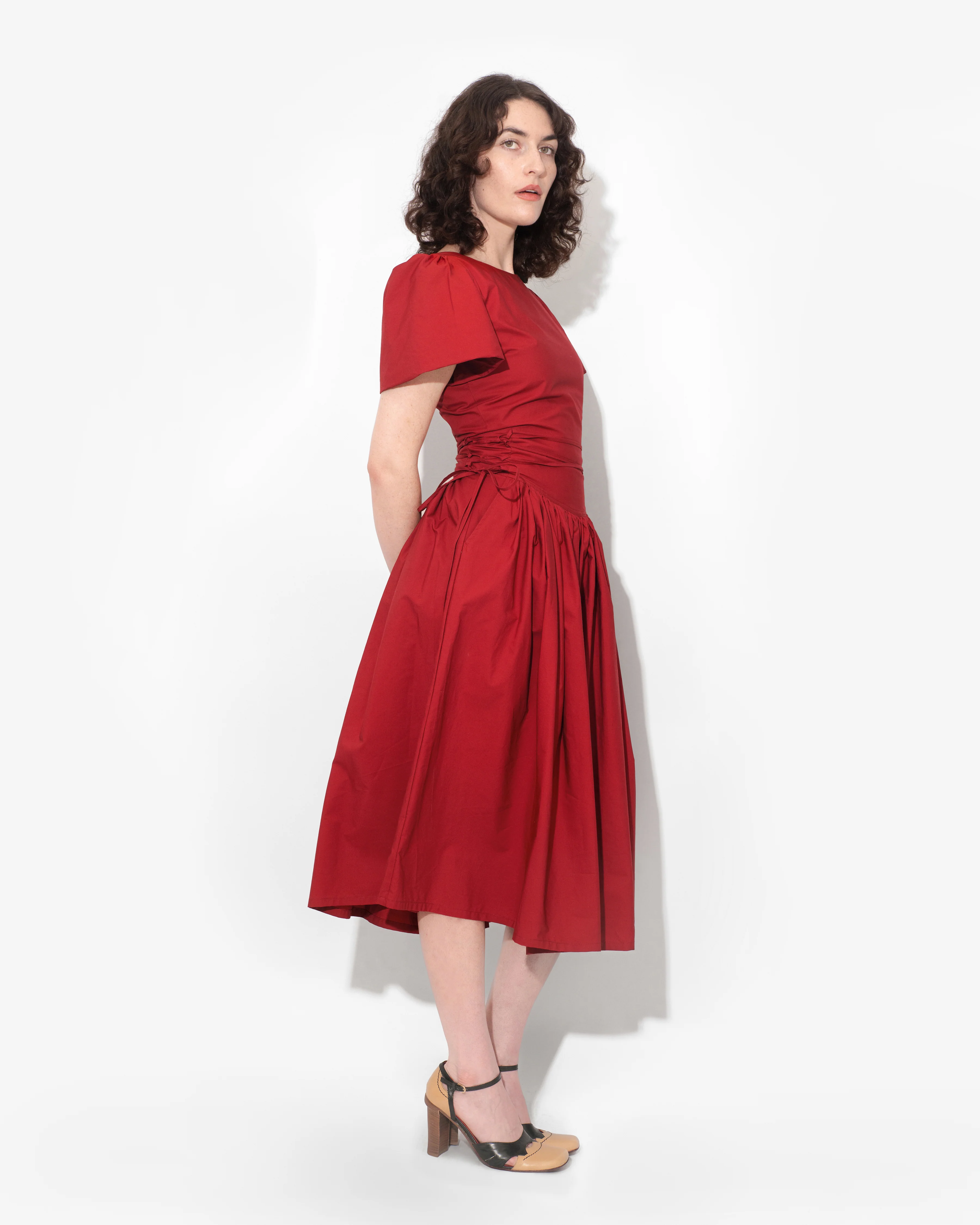 MONDAY DRESS IN GARNET - Image 5
