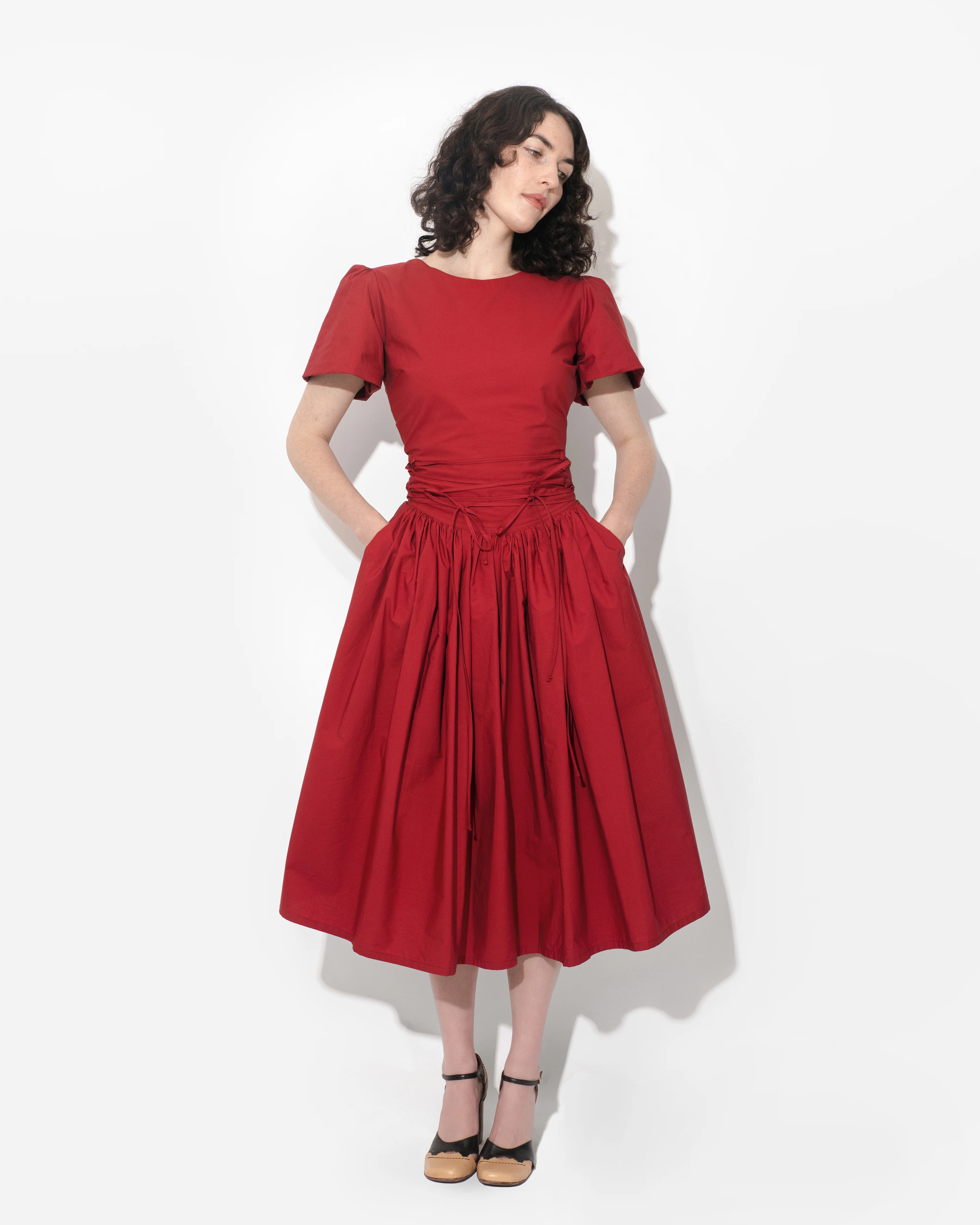MONDAY DRESS IN GARNET - Image 6