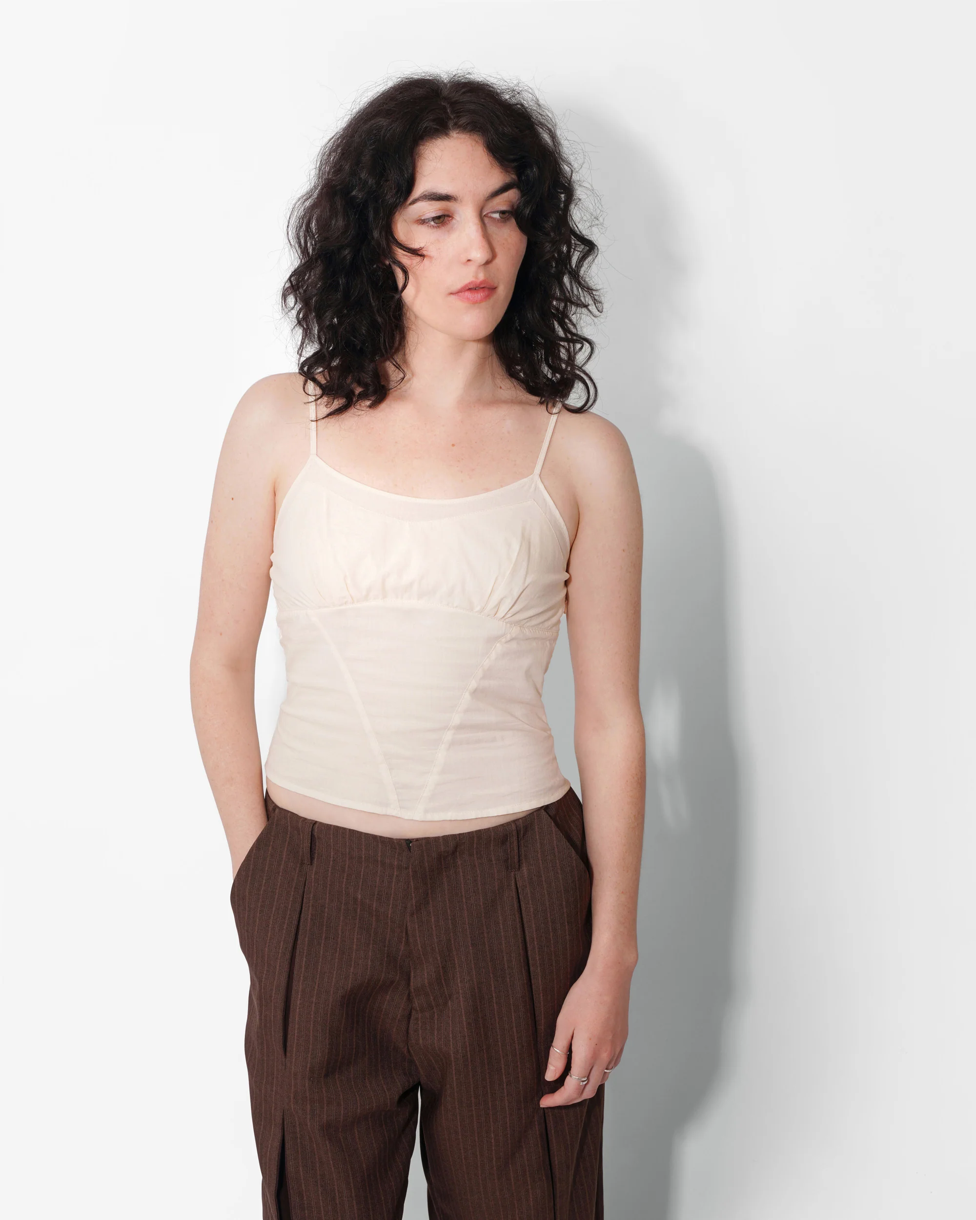 PEARL CAMISOLE IN IVORY - Image 5