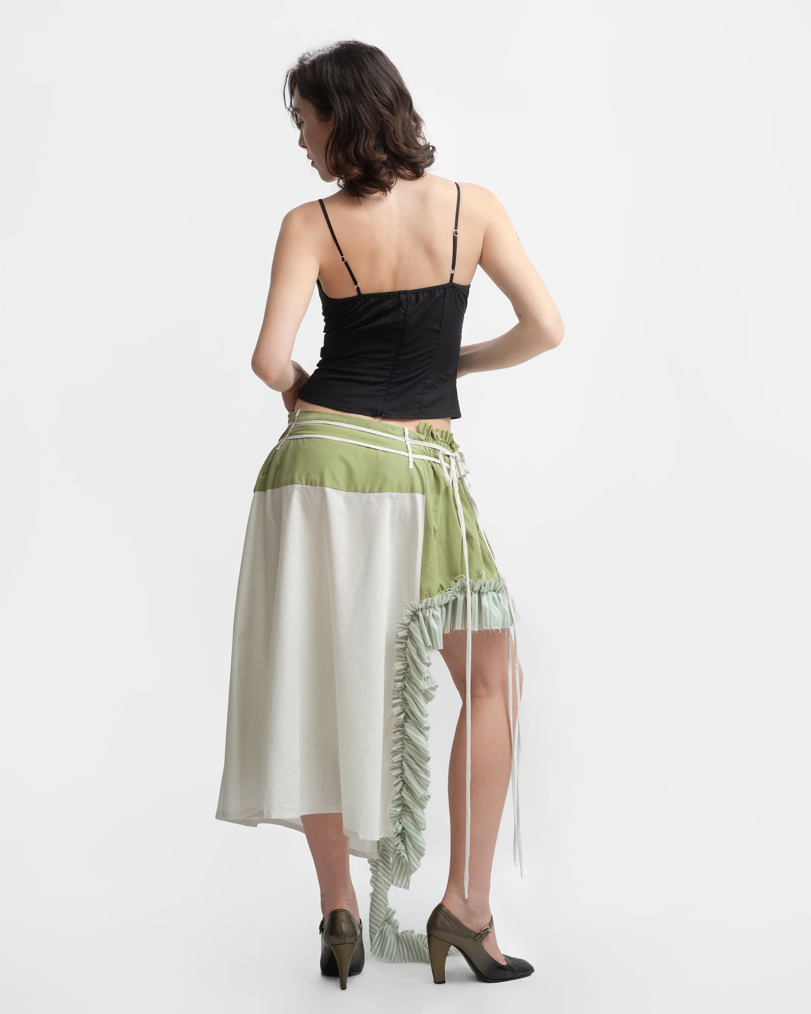 PEARL CAMISOLE IN CHARCOAL - Image 3