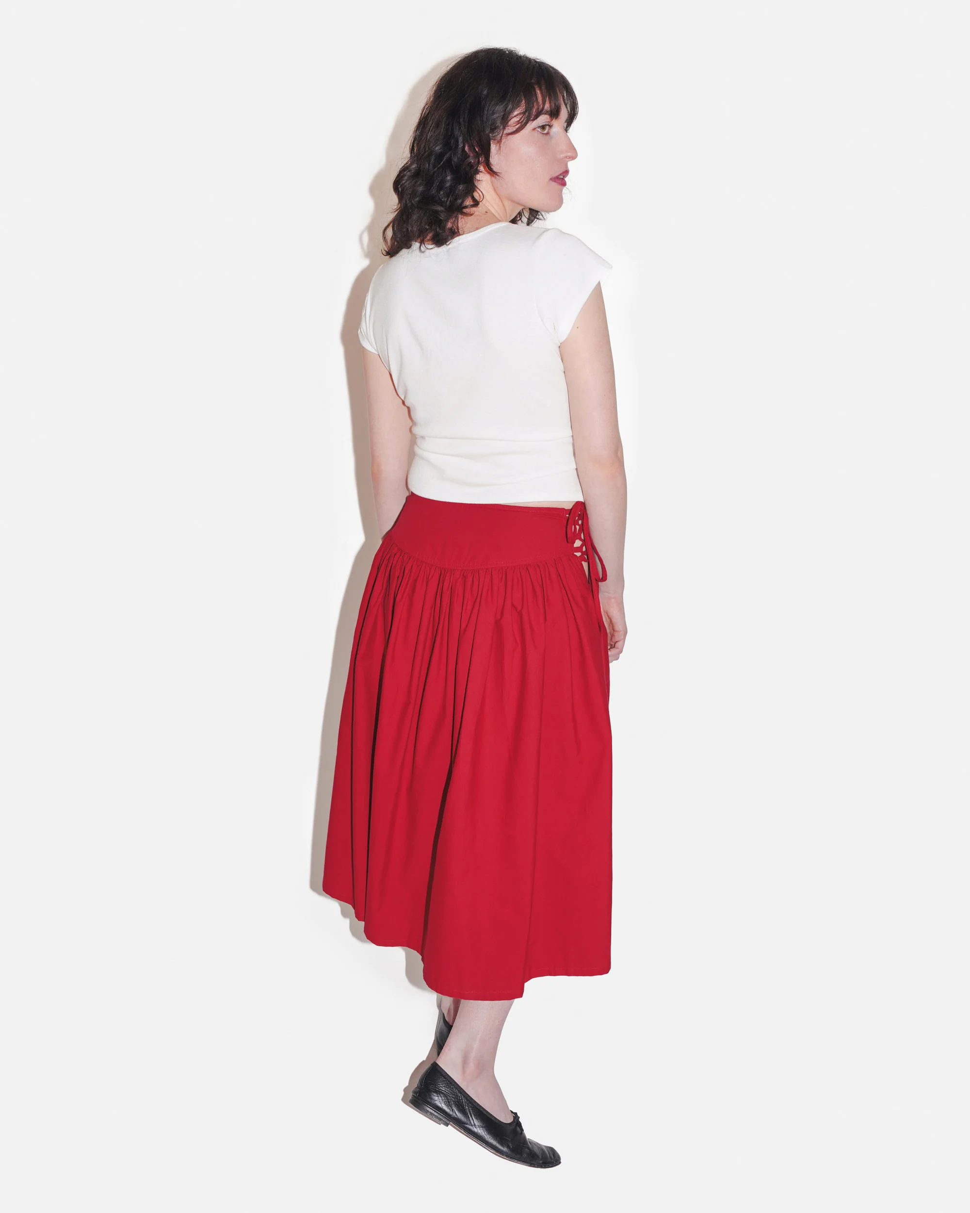 TULIP SKIRT IN GARNET - Image 4