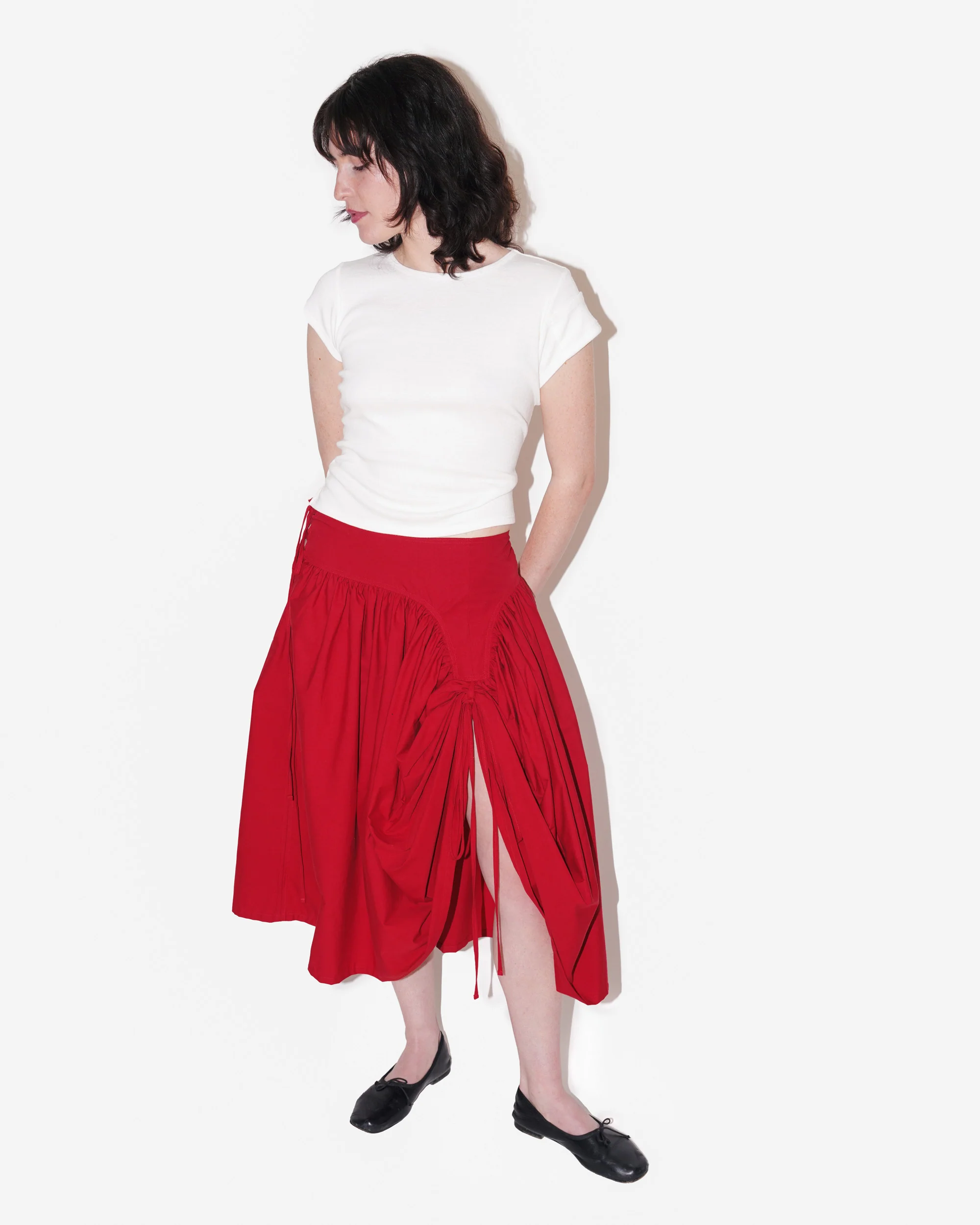 TULIP SKIRT IN GARNET - Image 5