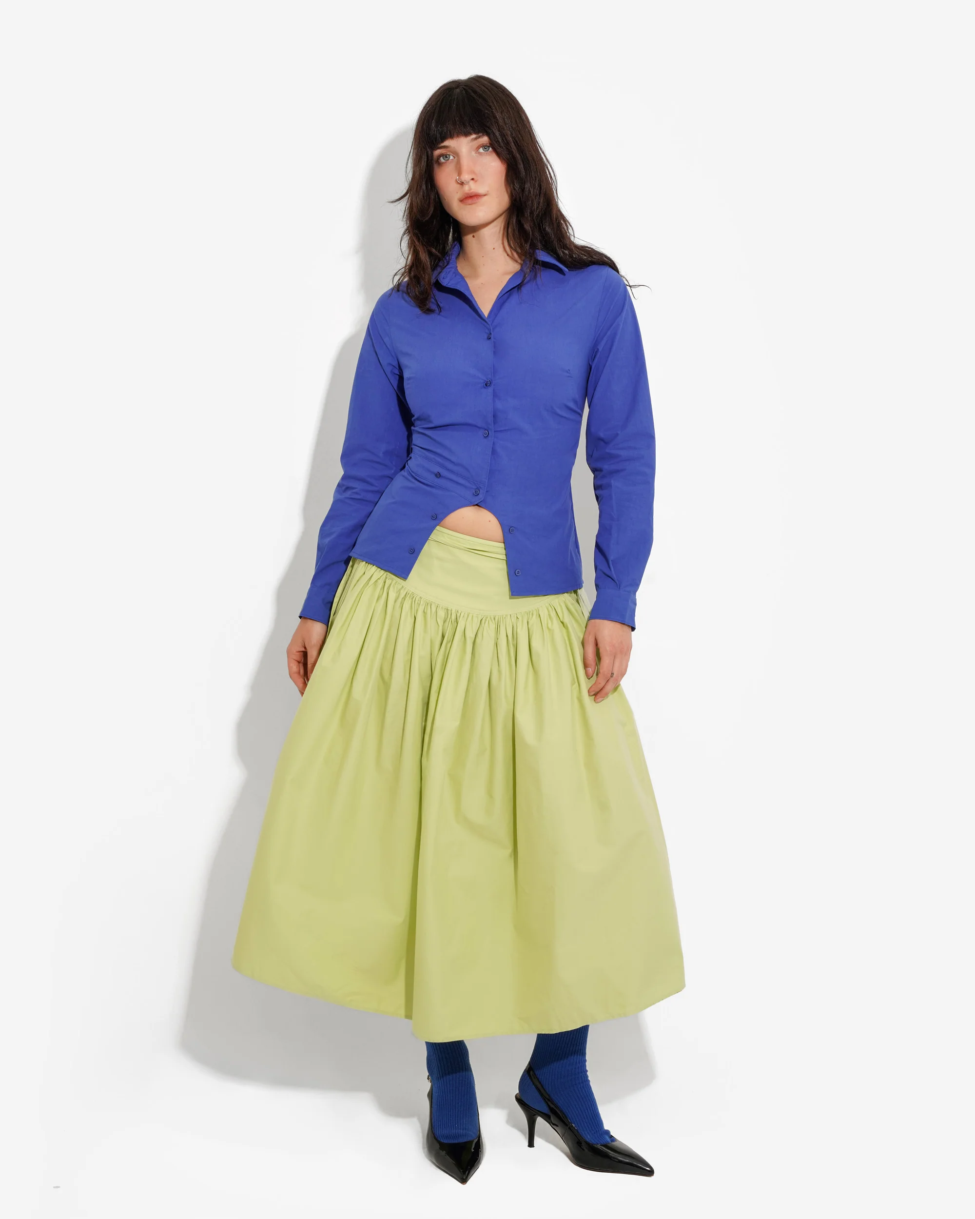 TWISTING VINES SKIRT IN HONEYDEW - Image 7
